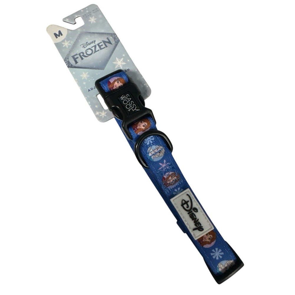 Disney Frozen M Medium Dog Collar Adjustable‎ 11" - 12.5" Sassy WOOF Licensed